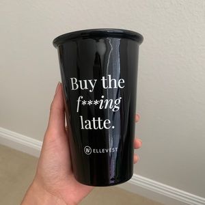 financial feminist women’s empowerment coffee black ceramic mug